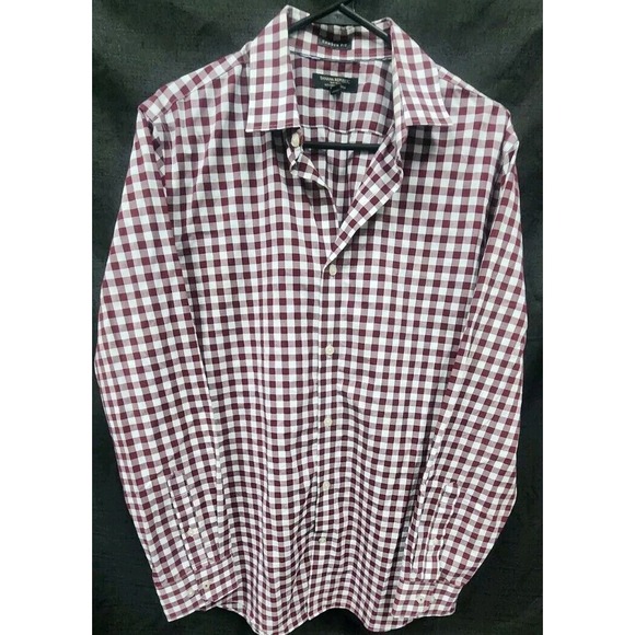 Banana Republic Other - Banana Republic Men's Large Fit Camden Red Plaid Dress Shirt Button Up‎ New
